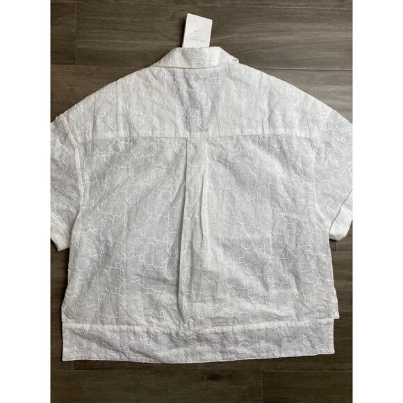 $195 TED BAKER Chancee Broidery Boxy Short sleeve Shirt blouse size 2 SOLD OUT - Picture 3 of 14